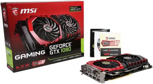 Alt view image 6 of 7 - MSI GeForce GTX 1080 DirectX 12 GTX 1080 GAMING 8G 8GB 256-Bit GDDR5X PCI Express 3.0 x16 HDCP Ready SLI Support ATX Video Card