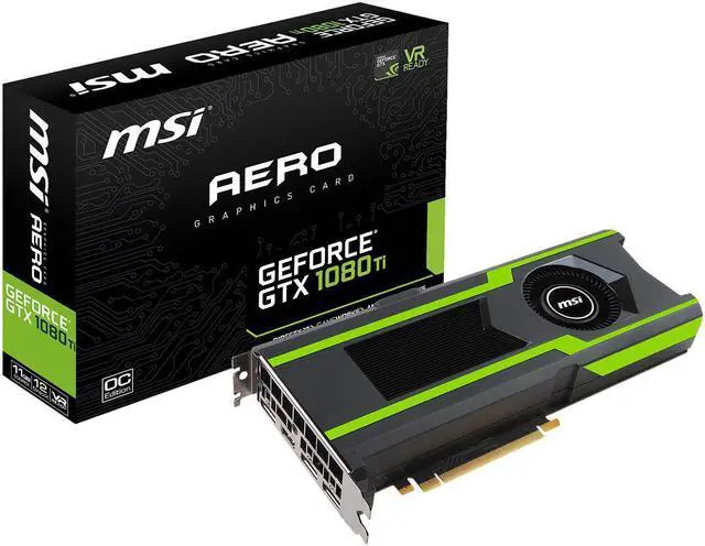 Alt view image 7 of 7 - MSI GeForce GTX 1080 Ti DirectX 12 GTX 1080 Ti AERO 11G OC 11GB 352-Bit GDDR5X PCI Express 3.0 x16 HDCP Ready SLI Support Video Card