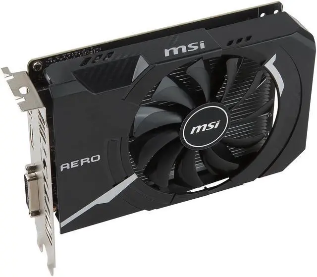 Alt view image 2 of 7 - MSI GeForce GTX 1050 Ti DirectX 12 GTX 1050 Ti AERO ITX 4G OC 4GB 128-Bit GDDR5 PCI Express 3.0 x16 HDCP Ready Video Card