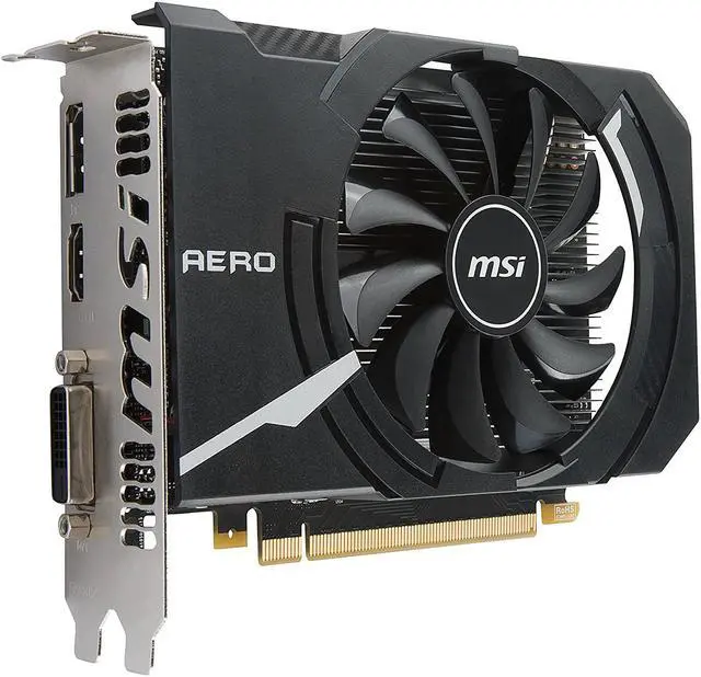 Alt view image 6 of 7 - MSI GeForce GTX 1050 Ti DirectX 12 GTX 1050 Ti AERO ITX 4G OC 4GB 128-Bit GDDR5 PCI Express 3.0 x16 HDCP Ready Video Card