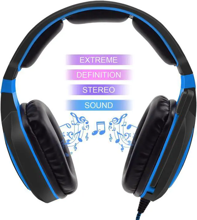 Alt view image 3 of 12 - PS4 Stereo Headphones, PC Wired Gaming Headset with Mic for Computers, PlayStation 4, Xbox One, Android, iOS, Laptop, Smartphone, Tablet