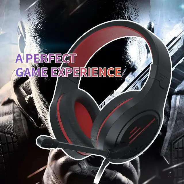 Alt view image 6 of 7 - PS4 Gaming Headset, Stereo Gaming Headphone with Microphone Vibration for Laptop PC/Xbox one