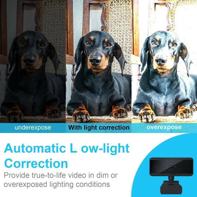 Alt view image 3 of 7 - Anivia 1080p HD Auto Focus Webcam, USB Desktop Laptop Camera, Mini Plug and Play Video Calling Computer Camera, Built-in Mic, Flexible Rotatable Clip