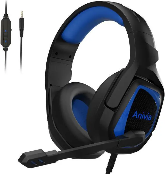 Main image of Gaming Headset,Over Ear Headphones with Mic,Comfort Headsetfor PS4 PC Xbox One Controller Noise Cancelling Bass Surround, Soft Memory Earmuffs for Laptop Mac Nintendo Switch