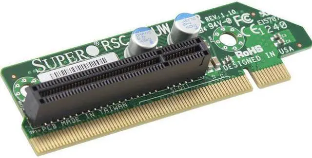 Alt view image 2 of 10 - Supermicro RSC-R1UW-E8R Riser Card