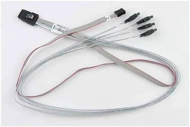 Main image of SUPERMICRO CBL-0237L-01 Supermicro CBL-0237L-01 70cm Mini-SAS (SFF-8087) to 4x SATA Internal Cable