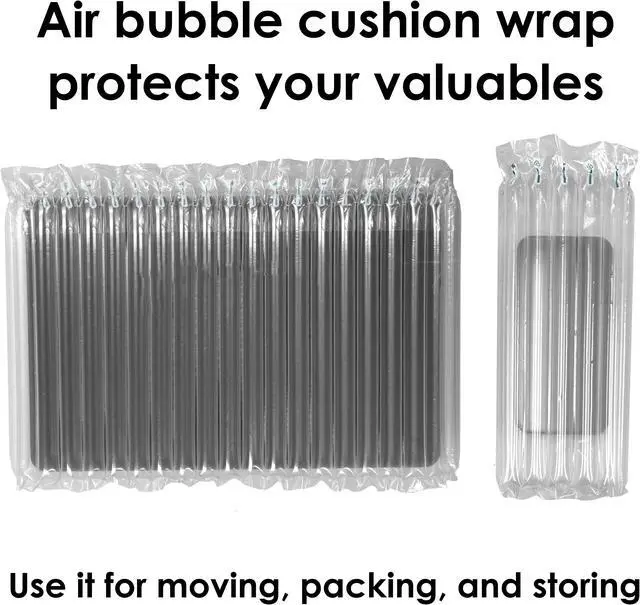 Alt view image 5 of 7 - Innovative Haus 10 Inch x 144 Feet Inflatable Bubble Cushioning Wrap Roll with Free Pump for Heavy Duty Packing and Shipping Packaging Supplies. Large Air Pillow Cushion as Wine Bottle Protector