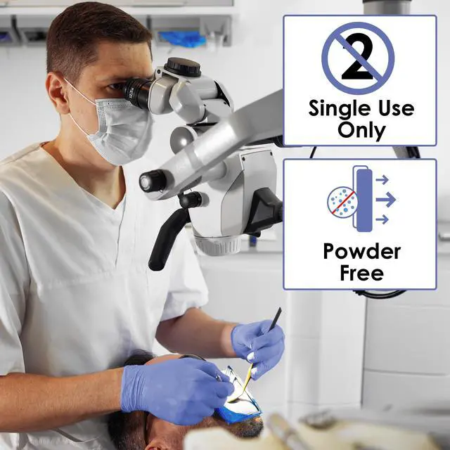 Alt view image 5 of 7 - Innovative Haus Indigo Small Powder Free Nitrile Gloves. 3.6 Mil Latex Free Non Allergenic Multi Purpose Non Sterile Disposable Gloves. Puncture Resistant and Textured for Extra Grip. 100 Pack