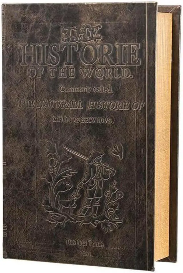Alt view image 6 of 14 - Barska Antique Book Lock Box with Key Lock Antique Book Lock Box with Key Lock