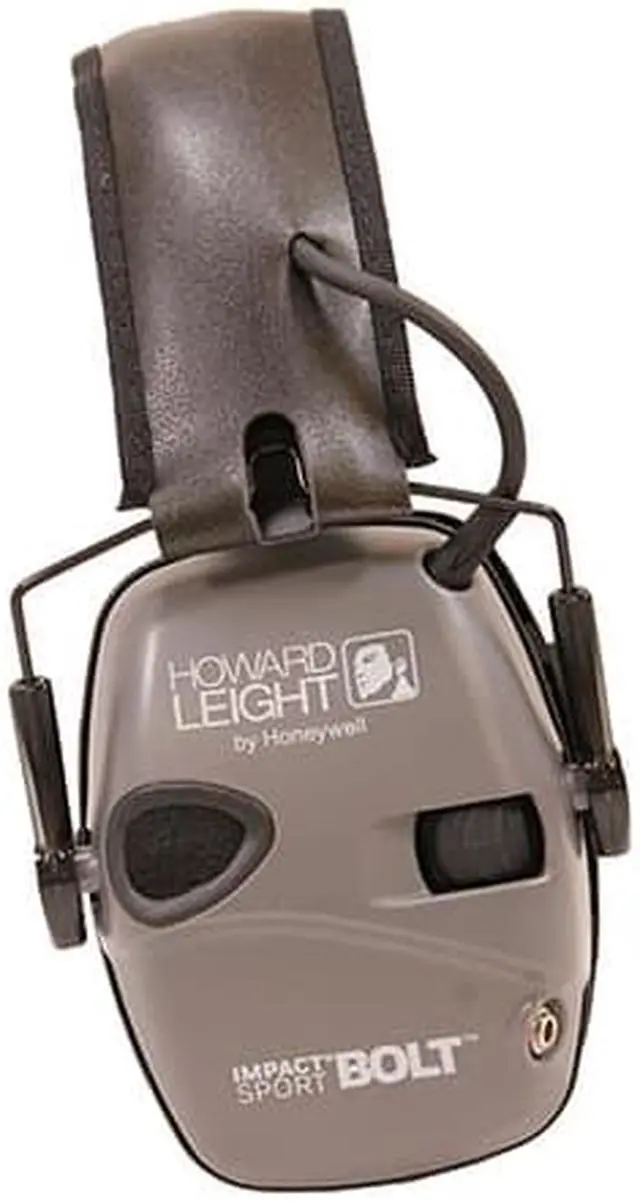 Alt view image 2 of 20 - Howard Leight Impact Sport Bolt, Earmuff, Gray, Electronic, Folding R-02232