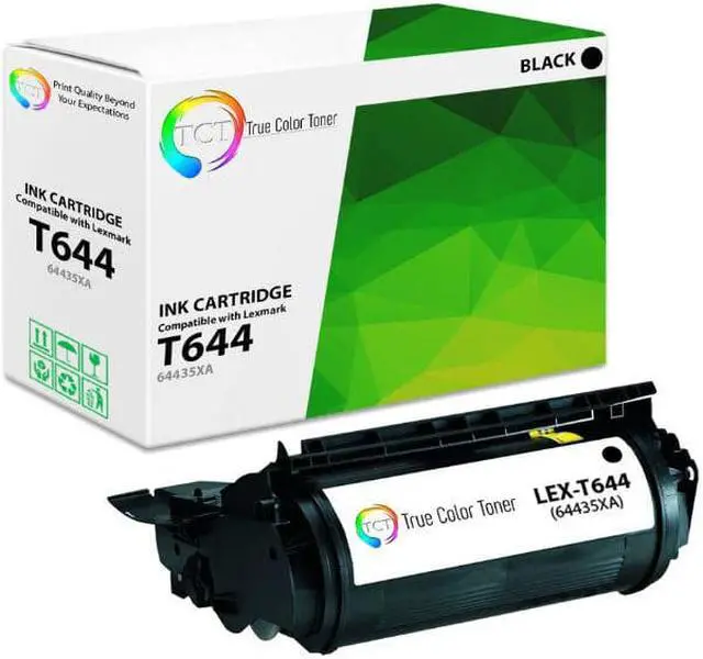 Main image of True Color Toner Premium Compatible Toner Cartridge Replacement for Lexmark T644 64435XA Black Works With Lexmark T640 T642 X642 X644 IBM 1532 Dell 5210 5310 Unisys UDS 540 544