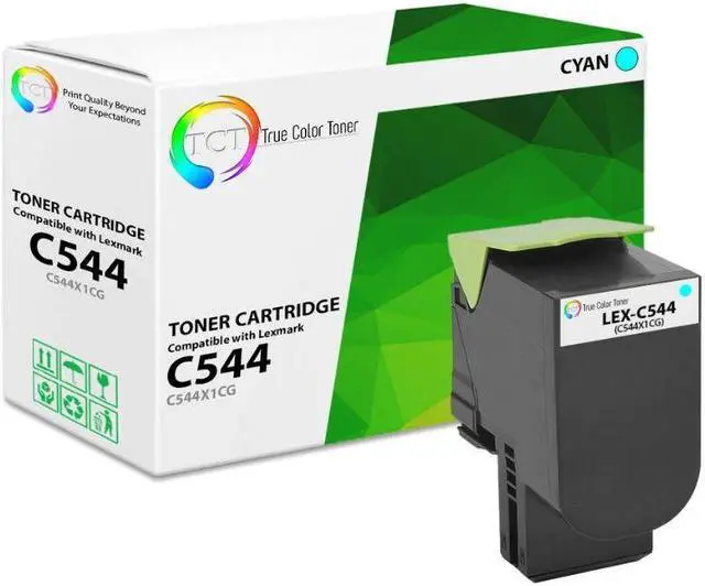 Main image of True Color Toner Premium Compatible Toner Cartridge Replacement for Lexmark C544 C544X1CG Cyan Works With Lexmark C544DN C544DTN C544DW X544DN X544DTN