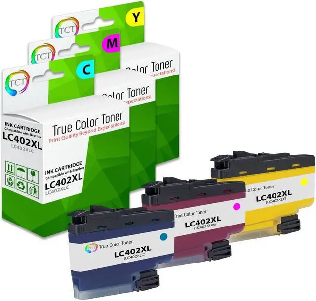 Alt view image 3 of 6 - TCT LC402XL Color Ink Cartridge 3 Pack - Premium Compatible Replacement for Brother LC402XL LC402XLC LC402XLM LC402XLY High Yield Works With Brother MFC-J5340 J6540 J6740 J6940