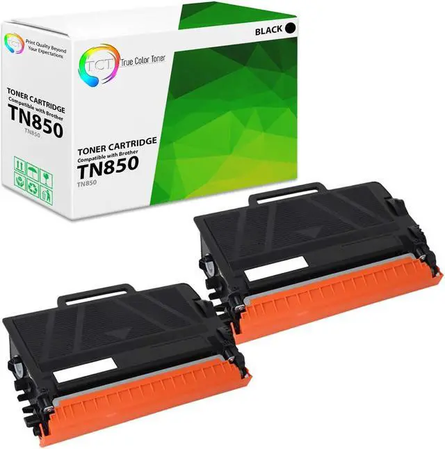 Main image of True Color Toner TN850 Toner Cartridge 2 Pack - Premium Compatible Replacement for Brother TN-850 TN850 Black High Yield Works With Brother DCP-L5500DN HL-L5000D L6400DWT MFC-L5800DW L6900DW