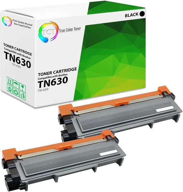 Main image of True Color Toner TN630 Toner Cartridge 2 Pack - Premium Compatible Replacement for Brother TN-630 Black Works With Brother HL-L2340DW L2360DW L2380DW MFC-L2700DW L2740DW DCP-L2520DW L2540DW