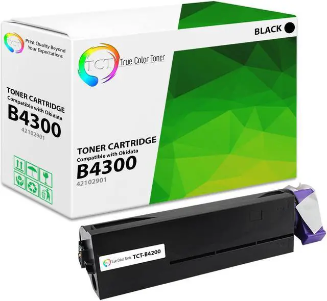 Main image of True Color Toner B4300 Toner Cartridge - Premium Compatible Replacement for Okidata B4300 42102901 Black Toner Works With Okidata B4300 B4300N B4350 B4350N