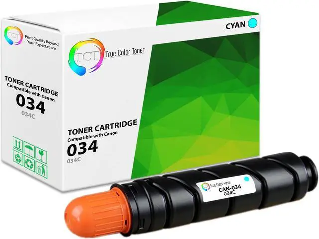 Main image of TCT 034 Cyan Toner Cartridge - Premium Compatible Replacement for Canon 034 034C Cyan Works With Canon imageCLASS MF810Cdn MF820Cdn ImageRUNNER C1225 C1225iF