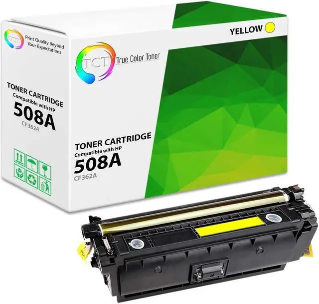 Main image of True Color Toner 508A Yellow Toner Cartridge - Premium Compatible Replacement for HP 508A CF362A Works With HP LaserJet Enterprise M552 M553 M553x M577