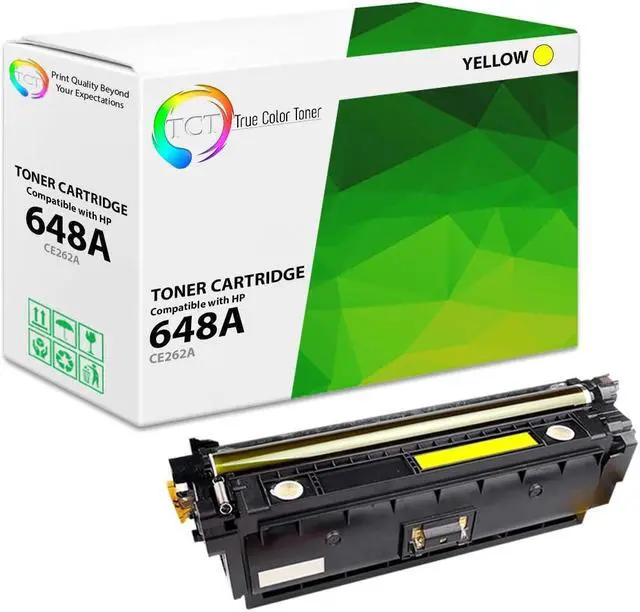 Main image of True Color Toner 648A Yellow Toner Cartridge - Premium Compatible Replacement for HP 648A CE262A Works With HP Color LaserJet CP4520 CP4025 CP4525
