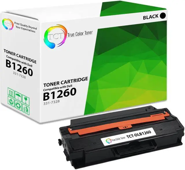 Main image of True Color Toner B1260 Toner Cartridge - Premium Compatible Replacement for Dell 331-7328 Black Works With Dell B1260dn B1260dnf B1265dnf B1265dfw