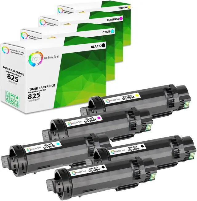 Main image of True Color Toner 825 Toner Cartridge 5 Pack - Premium Compatible Replacement for Dell H625CDW H825CDW S2825CDN