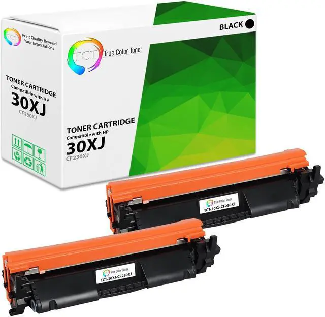 Main image of True Color Toner 30XJ Jumbo Toner Cartridge 2 Pack - Premium Compatible Replacement for HP 30XJ CF230XJ Black High Yield Jumbo Works With HP Laserjet Pro M203 M203DW MFP M227 M227FDN