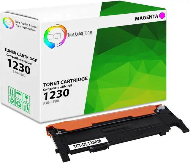 Main image of True Color Toner 1230 Magenta Toner Cartridge - Premium Compatible Replacement for Dell 330-3014 330-3580 J506K D593K Magenta Works With Dell 1230 1230C 1235CN