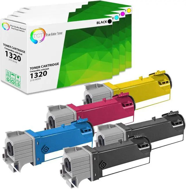 Main image of True Color Toner 1320 Toner Cartridge 5 Pack - Premium Compatible Replacement for Dell 1320 1320C 1320CN