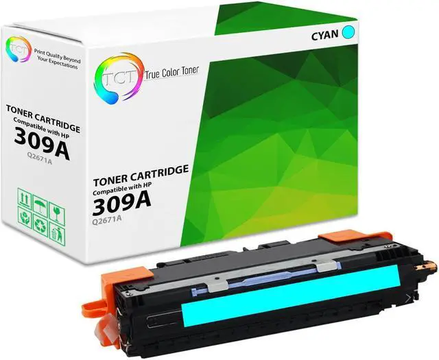 Main image of True Color Toner 309A Cyan Toner Cartridge - Premium Compatible Replacement for HP 309A Q2671A Works With HP Color LaserJet 3500 3500dn 3500dtn 3750N 3750DN 3750DTN