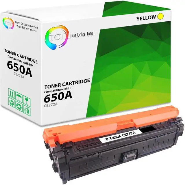 Main image of True Color Toner 650A Yellow Toner Cartridge - Premium Compatible Replacement for HP 650A CE272A Works With HP Color Laserjet Enterprise CP5525 CP5525dn CP5525n CP5525xh M750dn M750n