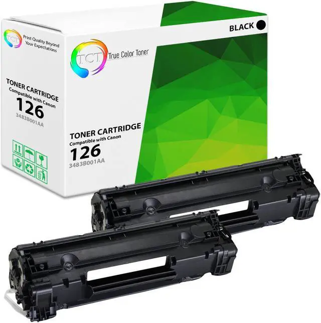 Main image of TCT 126 Toner Cartridge 2 Pack - Premium Compatible Replacement for Canon 126 3483B001AA Black Works With Canon Imageclass LBP 6200D 6200DW 6230D 6230DW