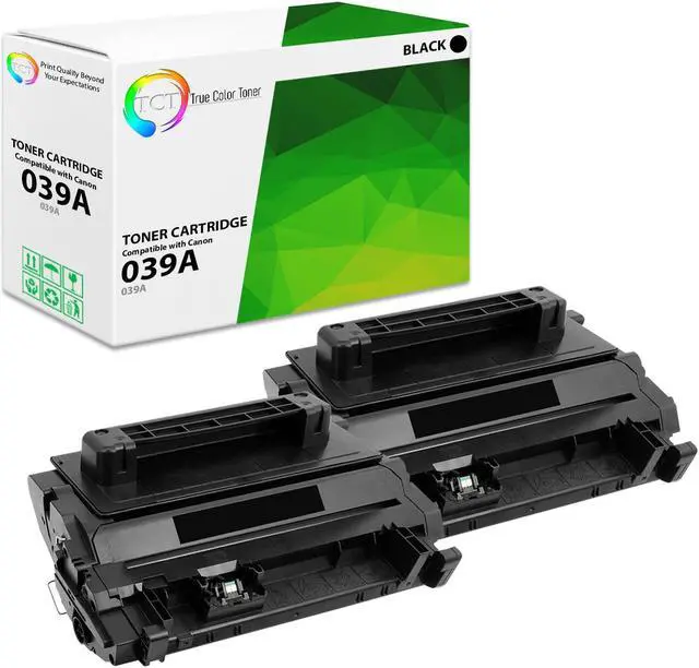 Main image of True Color Toner 039A Toner Cartridge 2 Pack - Premium Compatible Replacement for Canon 039 Black Works With Canon ImageClass LBP351dn LBP352dn