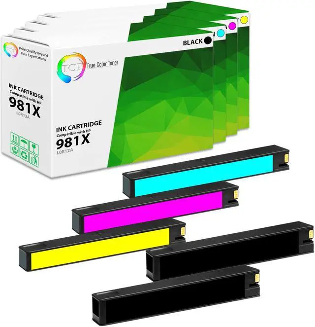 Main image of True Color Toner 981X Ink Cartridge 5 Pack - Premium Compatible Replacement for HP 981X High Yield Works With HP PageWide Enterprise Color 556dn MFP 586z