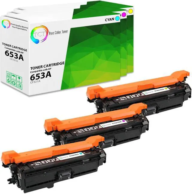 Main image of True Color Toner 653X Color Toner Cartridge 3 Pack - Premium Compatible Replacement for HP 653A CF321A CF323A CF322A Works With HP Color LaserJet Enterprise MFP M680Z M680F M680DN