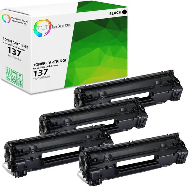 Main image of True Color Toner 137 Toner Cartridge 4 Pack - Premium Compatible Replacement for Canon 137 9435B001AA Black Works With Canon ImageClass MF212W MF216N MF227DW MF229DW