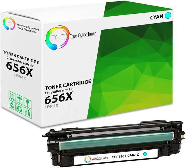 Main image of TCT Premium 656X For HP CF461X Cyan Hi-Yield LaseJet M652 M653 Compatible Toner