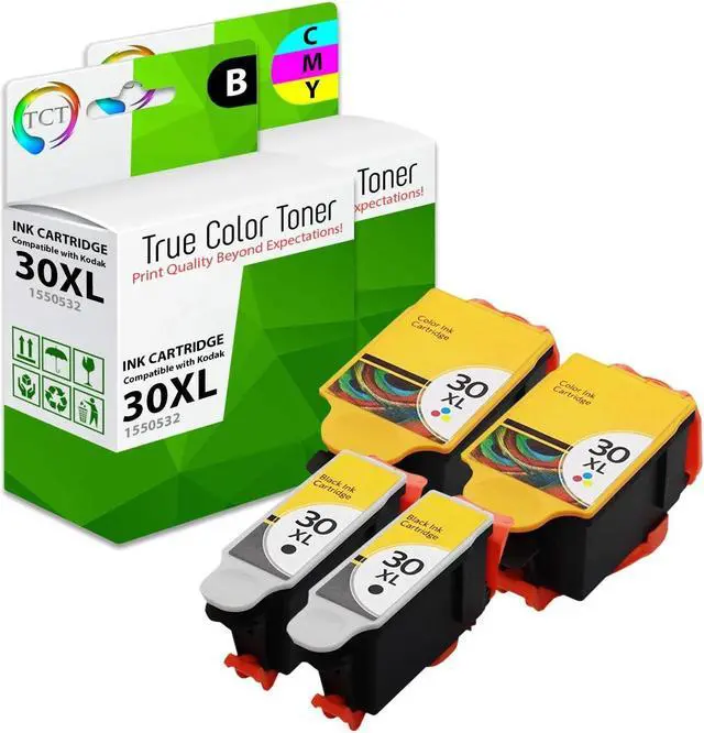 Alt view image 2 of 7 - tct compatible ink cartridge replacement for kodak 30xl 30 xl high yield works with kodak esp c110 c310 c315, office 2150 print