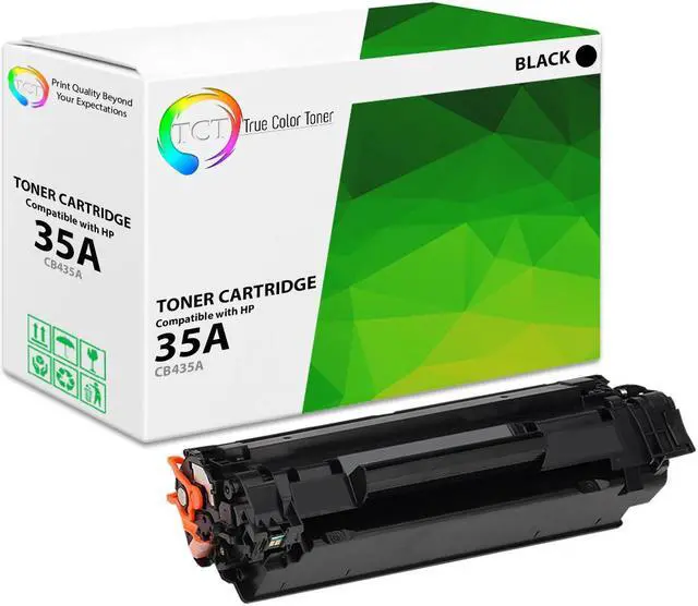 Main image of True Color Toner 35A Toner Cartridge - Premium Compatible Replacement for HP 35A CB435A Black Works With HP LaserJet P1005 P1006 P1007 P1008 P1009