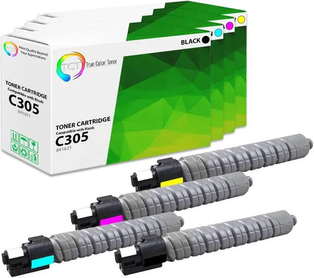 Main image of True Color Toner C305 Toner Cartridge 4 Pack - Premium Compatible Replacement for Ricoh Aficio MP C305SPF
