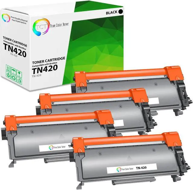 Main image of True Color Toner TN420 Toner Cartridge 4 Pack - Premium Compatible Replacement for Brother TN-420 Black Works With Brother HL-2220 2230 2240 2270 2280 MFC-7360 7460 7860 DCP-7060 7065 7070
