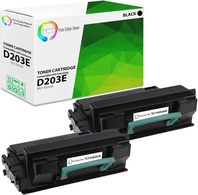 Main image of True Color Toner D203E Toner Cartridge 2 Pack - Premium Compatible Replacement for Samsung MLT-D203E Black Extra High Yield Works With Samsung ProXpress SL-M3820 M3820ND