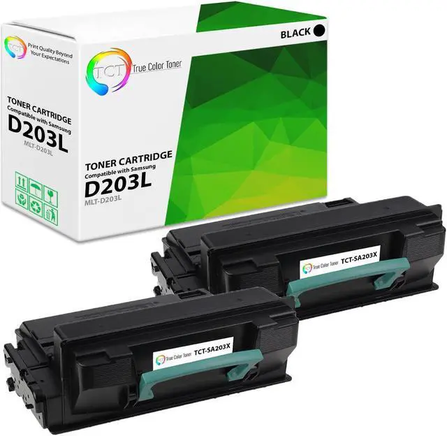 Main image of True Color Toner D203L Toner Cartridge 2 Pack - Premium Compatible Replacement for Samsung MLT-D203L Black High Yield Works With Samsung ProXpress SL-M3820 M3820ND
