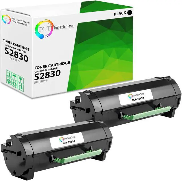Main image of True Color Toner S2830 Toner Cartridge 2 Pack - Premium Compatible Replacement for Dell S2830 593-BBYP Black Works With Dell S2830 S2830dn 2830 dn 2830dn Laser