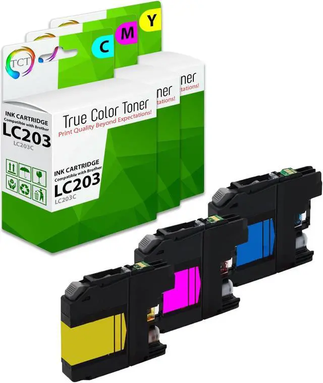 Main image of TCT LC203 Color Ink Cartridge 3 Pack - Premium Compatible Replacement for Brother LC203 LC203C LC203M LC203Y Works With Brother MFC-J460DW J480DW J485DW J880DW J4620DW J4420DW