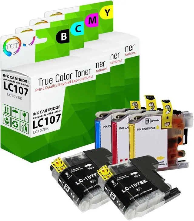 Main image of True Color Toner LC107 LC105 Ink Cartridge 5 Pack - Premium Compatible Replacement for Brother LC107 LC105 LC107BK LC105C LC105M LC105Y Works With Brother MFC-J4310DW J4410DW J4510DW