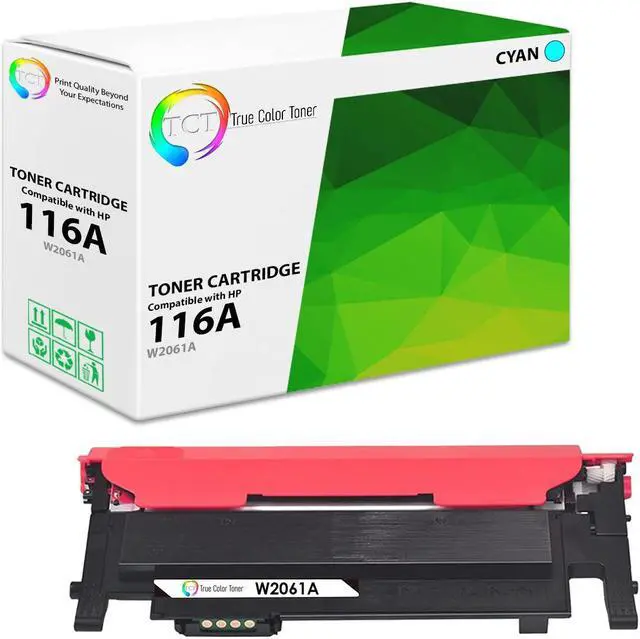 Main image of True Color Toner 116A Cyan Toner Cartridge - Premium Compatible Replacement for HP 116A Cyan W2061A Cyan Works With HP Color Laser 150A 150nw MFP178nw 179fnw