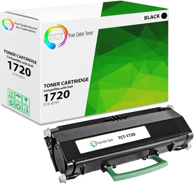 Main image of True Color Toner 1720 Toner Cartridge - Premium Compatible Replacement for Dell 310-8701 310-8702 310-8708 310-8709 Black Works With Dell 1720 1720N
