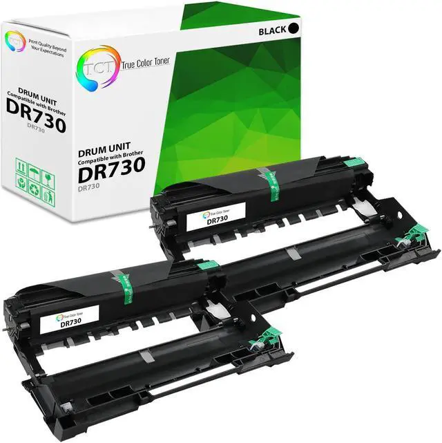 Main image of True Color Toner DR730 Drum Unit 2 Pack - Premium Compatible Replacement for Brother DR-730 DR730 Works With Brother MFC-L2750DW L2750DWXL HL-L2370DW L2370DWXL