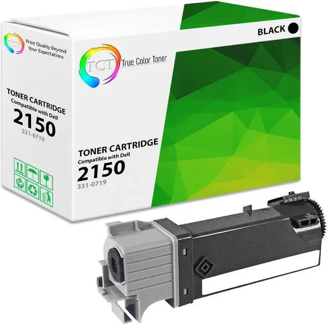 Main image of True Color Toner 2150 Black Toner Cartridge - Premium Compatible Replacement for Dell 331-0719 Black Works With Dell 2150 2150CDN 2150CN 2155 2155CDN 2155CN