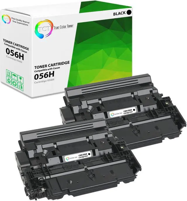 Main image of TCT 056H Toner Cartridge 2 Pack - Premium Compatible Replacement for Canon 056H 056H Black High Yield Works With Canon i-Sensys LBP325X MF542X imageClass LBP 320's